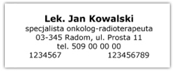szablon pieczątki lekarskiej 31