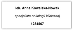 szablon pieczątki lekarskiej 32